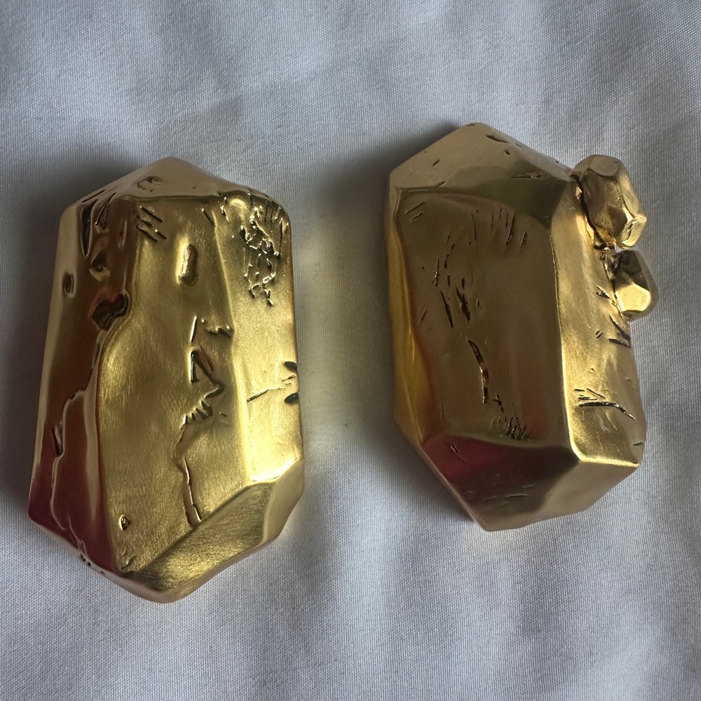 Saint Laurent Organic Clip-On Metal Earrings